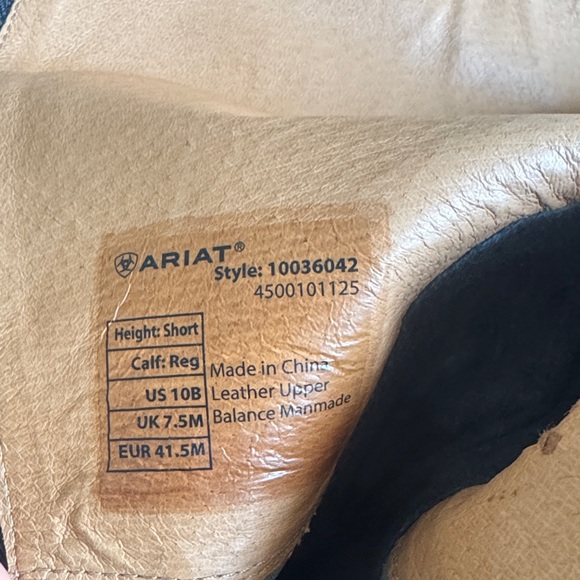 Ariat Women’s 10 US Palisade Calf: Reg Height: Short Black Tall Riding Boots - Picture 10 of 16